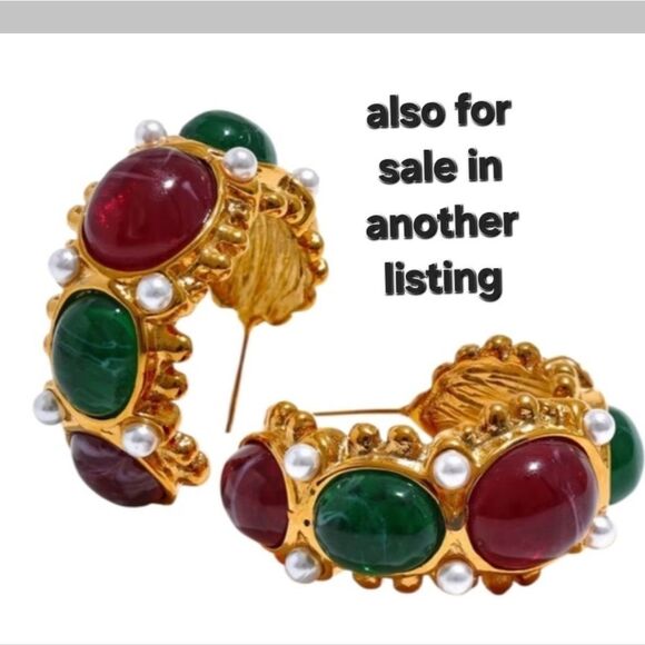 New ANTHRO 18k Gold, Tourmaline, Pearl, Gemstone Bracelet - Picture 10 of 10